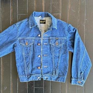 Vintage 60s wrangler denim jean jacket made in USA